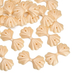 Shell Shape Силиконовые бусины, фокусные бусы, розовые, формы раковины, 55x29x6 мм, отверстие : 2 мм