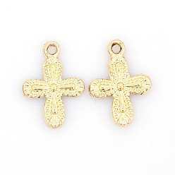 Light Gold Подвески из легкого позолоченного сплава без никеля и свинца, долговечный, греческий крест, 20x14x2 мм, отверстие : 2 мм