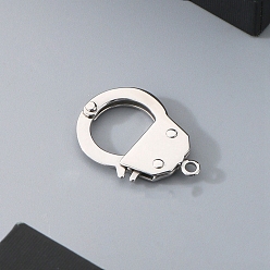Нержавеющая Сталь Цвет Нержавеющая сталь застежками омаров коготь, кольцо, цвет нержавеющей стали, 25x18 мм