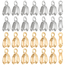 Real Gold Plated & Real Platinum Plated 40шт 2 стиль латунные щипцы для колки льда, без никеля , настоящее золото и платина, 11~11.5x6.5~8x3~3.5 мм, отверстие : 1.8~2 мм, штифты : 1 мм, 20 шт / стиль