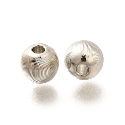 Платина Латунные бусины, долговечный, без кадмия и без свинца, круглые, платина, 7.5x7 мм, отверстие : 2 мм