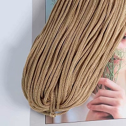 Bräune Polyester-Hohlgarn zum Häkeln, Eisleinen-Seidenhandstrickgarn mit leichtem Körper, Sommersonnenhutgarn für DIY coole Hutschuhe, Taschenkissen, Bräune, 3 mm, ca. 218.72 Yards (200 m)/Knüll