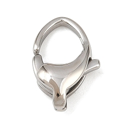 Нержавеющая Сталь Цвет 316 нержавеющая сталь застежка когтя омара, цвет нержавеющей стали, 16.5x11x5 мм, отверстие : 1.5 мм