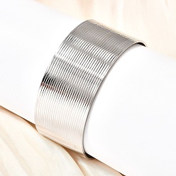 Нержавеющая Сталь Цвет 304 из нержавеющей стали манжеты браслеты, широкие браслеты для женщин, цвет нержавеющей стали, внутренний диаметр: 2-3/4x2-1/4 дюйм (6.85x5.8 см)