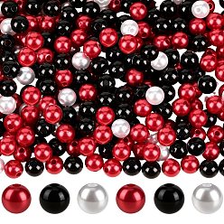 (52) Непрозрачная лаванда Наборы для изготовления ювелирных изделий своими руками, в том числе круглые акриловые и АБС-пластиковые бусины с имитацией жемчуга, разноцветные, 7.5~8x7.5~8 мм, отверстие : 2~2.3 мм, 500 шт / комплект