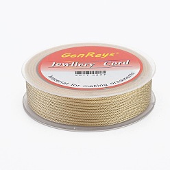 Hellgelb Geflochtenen Nylonfäden, gefärbt, hellgelb, 2 mm, ca. 9.84 Yards (9 m)/Rolle