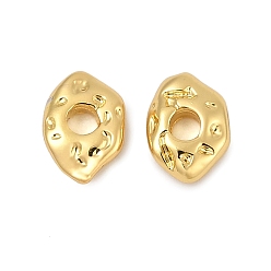 Настоящее золото 18K Латунные бусины, самородки, реальный 18 k позолоченный, 7x5x2 мм, отверстие : 1.4x2 мм