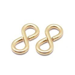Real Gold Filled Yellow Gold Filled Hook Clasps, Infinity, 1/20 14K Gold Filled, Cadmium Free & Nickel Free & Lead Free, 8.7x4x0.8mm, Hole: 2mm