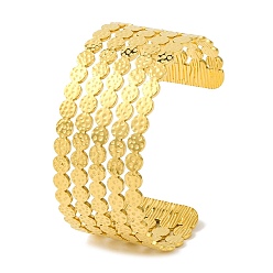 Золотой 304 браслеты из нержавеющей стали для женщин, золотые, внутренний диаметр: 2-1/2x2-1/8 дюйм (6.3x5.5 см)