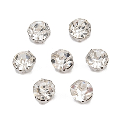 Нержавеющая Сталь Цвет Плоские круглые пришивные бусины-монти со стразами, с 201 зубцами из нержавеющей стали, аксессуары для одежды, цвет нержавеющей стали, 6x5 мм, отверстие : 1.2 мм