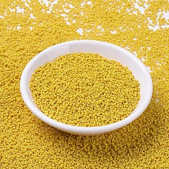 (RR2311) Матовый Непрозрачный Канареечный Миюки круглые бусины рокайль, японский бисер, 11/0, (rr 2311) матовая непрозрачная канарейка, 2x1.3 мм, Отверстие: 0.8 мм, о 1100 шт / бутылка, 10 г / бутылка