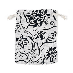 Прусский Синий Мешковины упаковочные пакеты, шнурок сумки, берлинская лазурь, 17.3~18.2x13~13.4 см