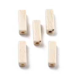 Бланшированный Миндаль Хрустящие непрозрачные акриловые бусины, имитация бирюзовый, прямоугольные, бланшированный миндаль, 13x4x4 мм, отверстие : 1.6 мм