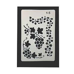 Grape Eco-Friendly PET Plastic Hollow Painting Silhouette Stencil, DIY Drawing Template Graffiti Stencils, Grape, 246x160mm