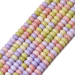 (52) Непрозрачная лаванда Треснувшая непрозрачная нить стеклянных бусин, рондель, разноцветные, 4.5x2.5 мм, отверстие : 0.6 мм, около 142~143 шт / нитка, 14.76'' (37.5 см) ~ 14.96'' (38 см)
