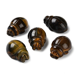 Красный Камень Резные целебные статуэтки из натуральной красной яшмы, Украшения из камня с энергией Рейки, коровка, 25~25.5x17~17.5x11~12 мм