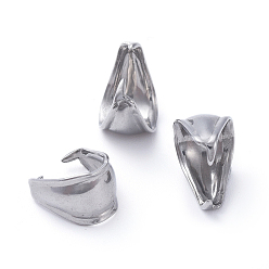 Нержавеющая Сталь Цвет Устойчив к потускнению 304 защелкивающиеся дужки из нержавеющей стали, цвет нержавеющей стали, 9.7x9x6.5 мм