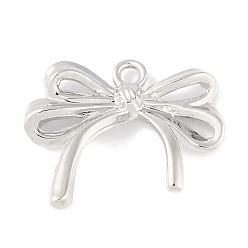 Платина Стойки подвески обшивки сплава, без кадмия, без никеля и без свинца, бантом, платина, 17.5x22x3 мм, отверстие : 2 мм