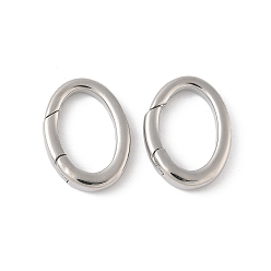 Платина Латунные пружинные кольца, овальные, долговечный, без свинца и без кадмия, платина, 18x13x2.5 мм