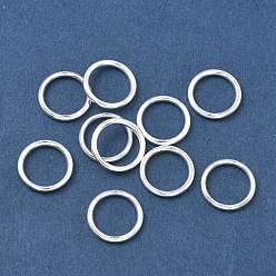 Серебро Латунные соединительные колечки, круглые кольца, без свинца и без кадмия, долговечный, стойки покрытие, серебряные, 13x2 мм, внутренний диаметр: 10 мм
