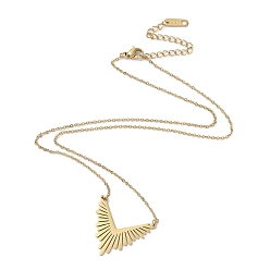 Золотой 304 ожерелье из нержавеющей стали с подвеской «Солнце излучает» для женщин, золотые, 16.54 дюйм (42 см)