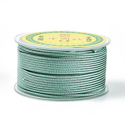Светлый Морско-зеленый 16м круглый нейлоновый плетеный шнур, для настенного крепления, ремесла, Подарочная упаковка, светло-зеленый, 2 мм, около 17.50 ярдов (16 м) / рулон