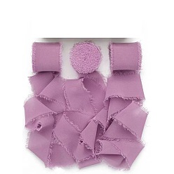 Желтая Старая Ткань  5м полиэфирная шифоновая лента, Лента с необработанными краями для изготовления ювелирных бантов своими руками, Подарочная упаковка, старое кружево, 1-5/8 дюйм (40 мм), около 5.47 ярдов (5 м) / рулон