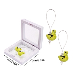 Утка Фарфоровые подвески-маркеры для фиксации стежков, для вязания спицами и крючком, утка, коробка: 7x7 см, утка: 5x1.7 мм, 2 шт / комплект
