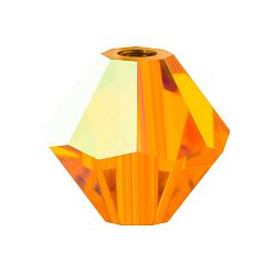 90310 200 Sun AB Хрустальные бусины preciosa®, чешский хрусталь, биконус(451 69 302 рондель), 90310 200 солнце аб, 6 мм, отверстие: 1 мм