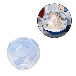 Белый Diy граненый шар дисплей силиконовые формы, формы для литья смолы, для уф-смолы, изготовление изделий из эпоксидной смолы, белые, 97.5x87 мм, отверстие : 34.5 мм