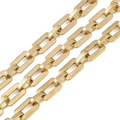 Настоящее золото 18K 201 цепи прямоугольные звенья нержавеющие, ионное покрытие (ip), несварные, с катушкой, реальный 18 k позолоченный, ссылка: 12x8x1.5мм и 10x6.5x2.5мм