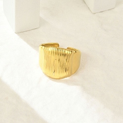 Золотой 304 широкие манжеты из нержавеющей стали для женщин, золотые, 16 мм, внутренний диаметр: регулируемый