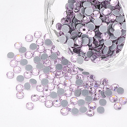 Розовый Исправление горный хрусталь, стеклянные горные хрустальные плоские задние кабошоны, полукруглый, светло-розовый, сс 10, 2.7~2.8x1 мм , около 1440 шт / мешок