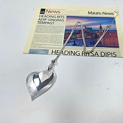 Серебро Длинные ожерелья из матового сплава с тройным сердечком для женщин, серебряные, 29.53 дюйм (75 см)