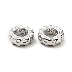 Платина Латунные бусины, без кадмия и без свинца, перевозка колеса, платина, 10.5x4 мм