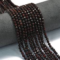 Брекчированных Джаспер Природные брекчированных яшмы бисер нитей, энергетическая призматическая огранка с двойными концами бусины, граненые двухконусные, 4x4.5 мм, отверстие : 0.4 мм, около 83 шт / нитка, 14.96'' (38 см)