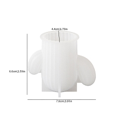 Белый Силиконовые формы для кактусов, формы для свечей, формы для литья гипсовой смолы, белые, 7.8x4.4x6.6 см