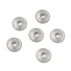 Edelstahl Farbe 304 Edelstahl Kornkappe, Runde, Edelstahl Farbe, 6x1 mm, Bohrung: 1.6 mm