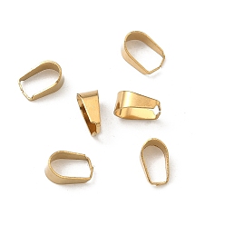 Настоящее золото 18K 304 из нержавеющей стали оснастки на поруки, ионное покрытие (ip), стойки покрытие, реальный 18 k позолоченный, 8.5x4x5.5 мм, отверстие : 7.5x4 мм