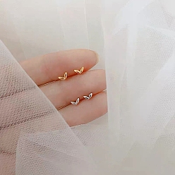 Лист Сплав серьги для женщин, с 925 стерлинговым серебром, лист, 14.5 мм