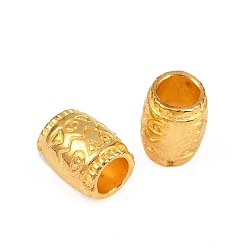 Золотой Разделители для бусин, тибетский стиль, без свинца, никеля и кадмия, колонка, диаметром около 6.5 мм , 8 мм длиной, отверстие : 4 мм.