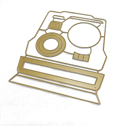 Золотой Углеродистая сталь разрезает трафареты, для diy scrapbooking, Фотоальбом, декоративная бумага для тиснения, золотые, 145x119 мм