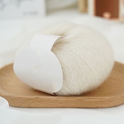 Белый Пряжа мохер, длинная шерстяная пряжа для вязания, для одежды шарфы свитера шали шапки, белые, 20г/моток