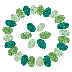 (52) Непрозрачная лаванда 30 шт. 10 цвета хлопковые украшения ручной работы, лист, разноцветные, 35~38x23~25x2 мм, 10 шт / цвет