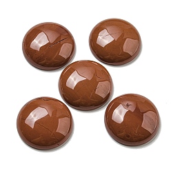 Красный Камень Природного красной яшмы кабошон, плоско-круглые, 30x7~8.5 мм