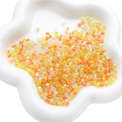 Золотистый 100 прозрачные стеклянные бусины, граненые, двухконусные, золотые, 4.5x3.5 мм, отверстие : 1.6 мм, 100 шт / комплект