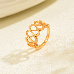 Teardrop Полые латунные кольца для женщин, реальный 18 k позолоченный, слеза, 16 mm ~ 20 mm