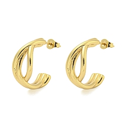 Золотой 304 фурнитура из нержавеющей стали для серег, ионное покрытие (ip), золотые, 23x9.5 мм