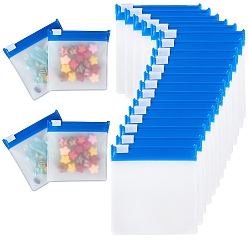 Синий Eva 40шт пластиковые пакеты с застежкой-молнией, портативные дорожные самозапечатывающиеся сумки для хранения вещей, квадратный, синие, 7.8x7.8x0.65 см