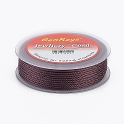 Rosigbraun Geflochtenen Nylonfäden, gefärbt, rosigbraun, 2 mm, ca. 9.84 Yards (9 m)/Rolle